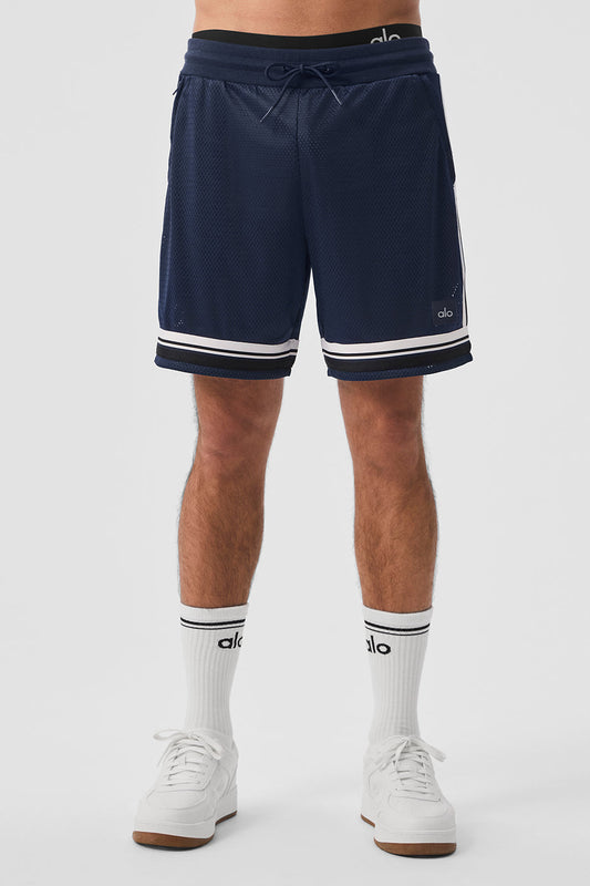 7" Key Mesh Basketball Short - Navy (M6151R)