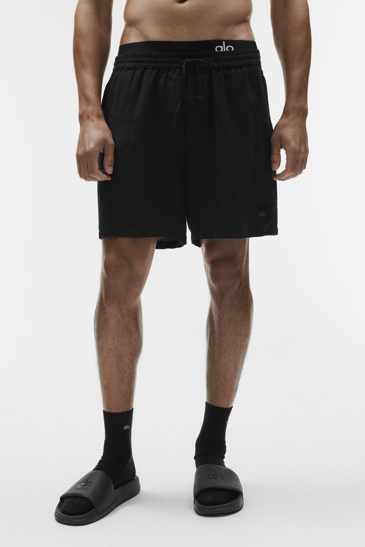 7" Linen Days Short - Black (M6194R)