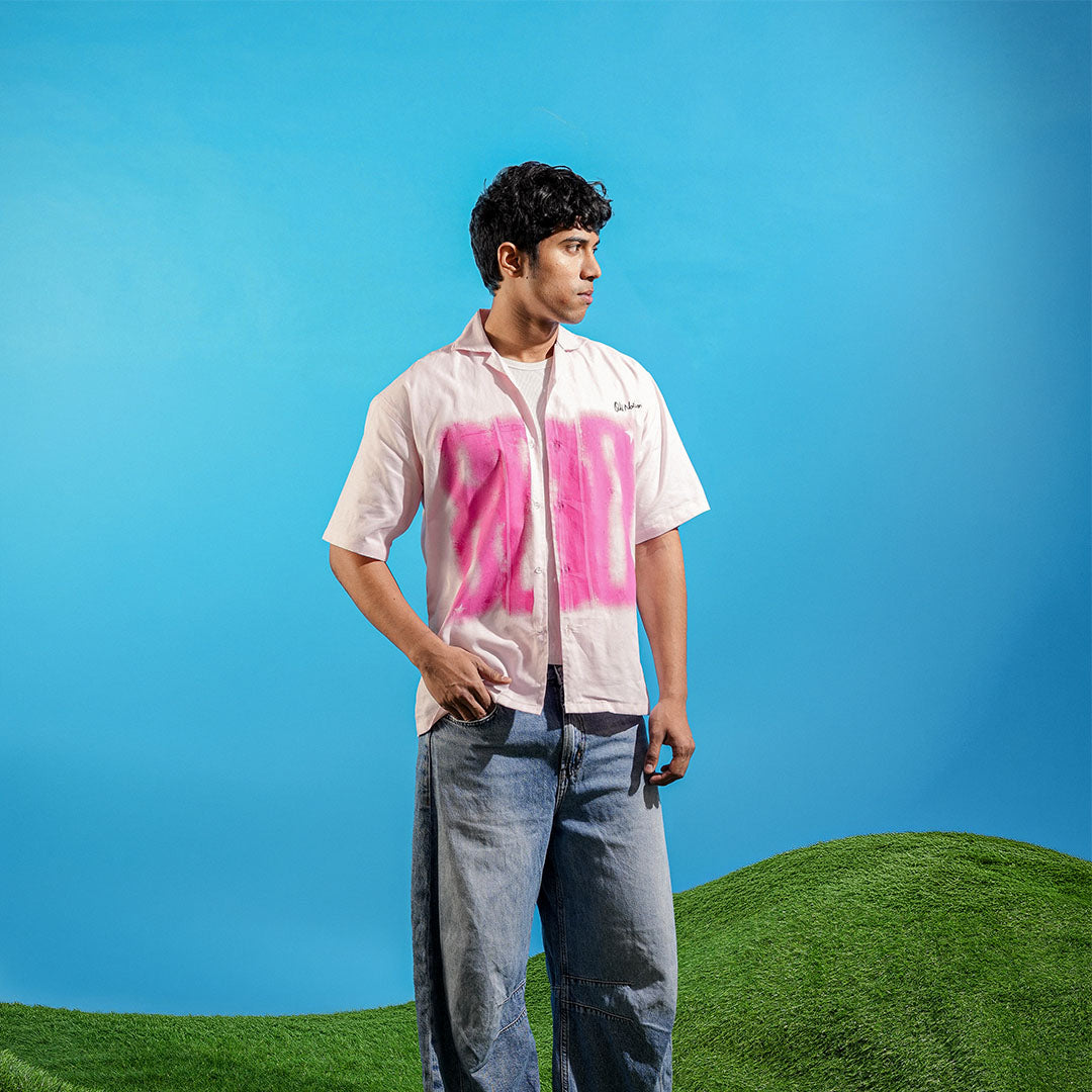 Odd Pink Linen Shirt by oddnoteven