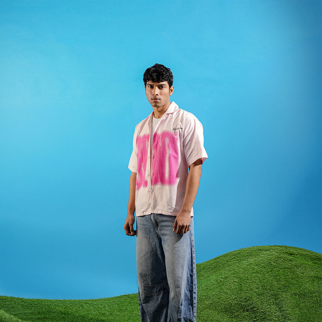 Odd Pink Linen Shirt by oddnoteven