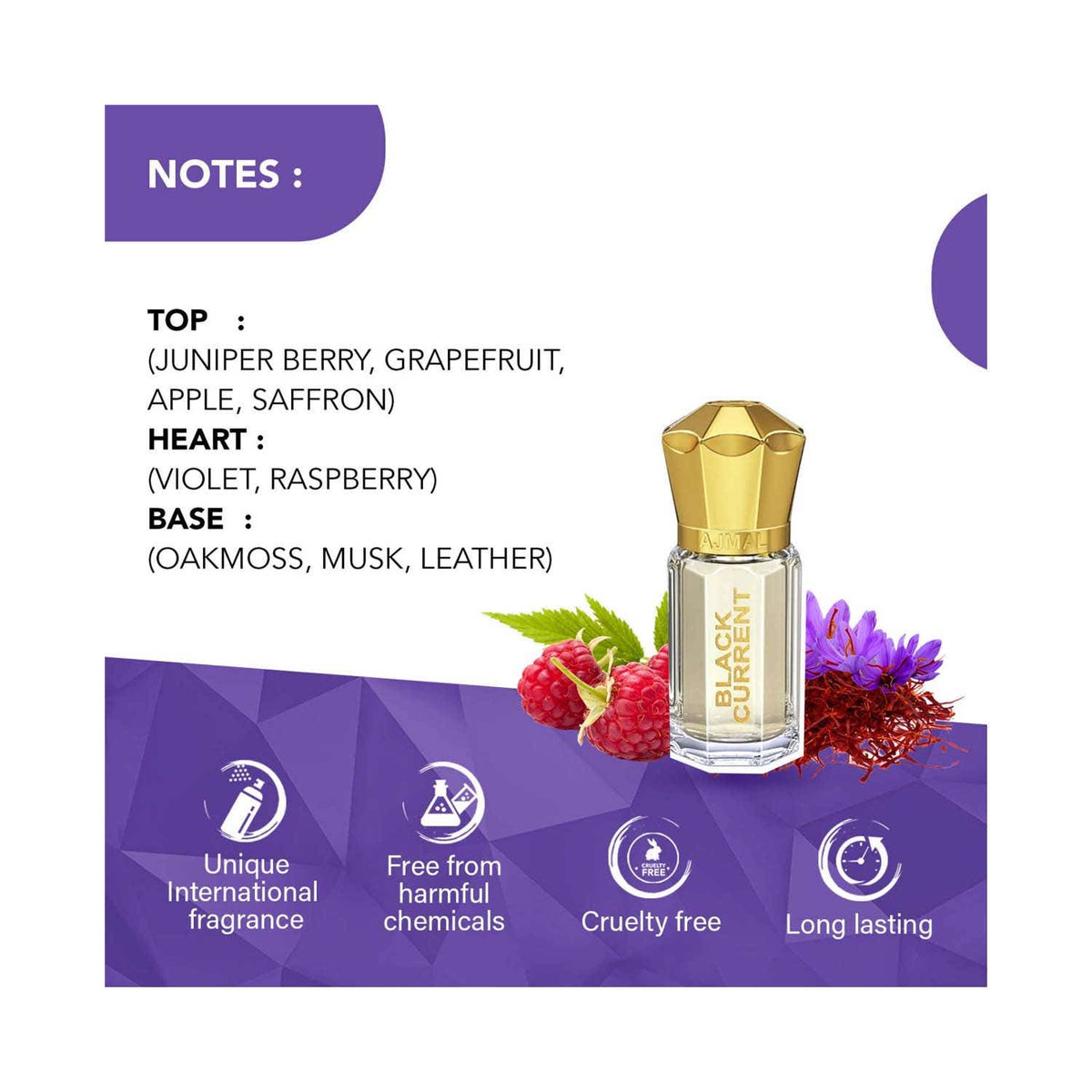 AJMAL Black Current Concentrated Perfume For Unisex (5 ml)