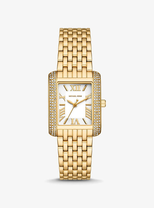 Women's Petite Emery Pavé Gold-Tone Watch MK4826