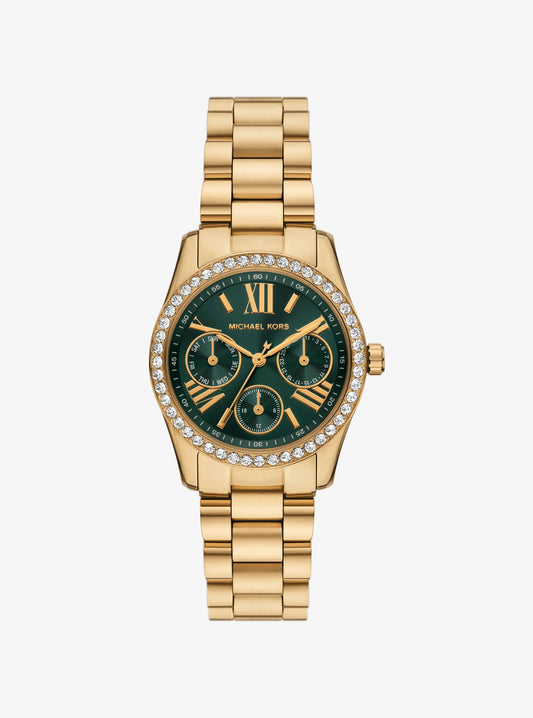 Women's Mini Lexington Pavé Gold-Tone Watch MK4924