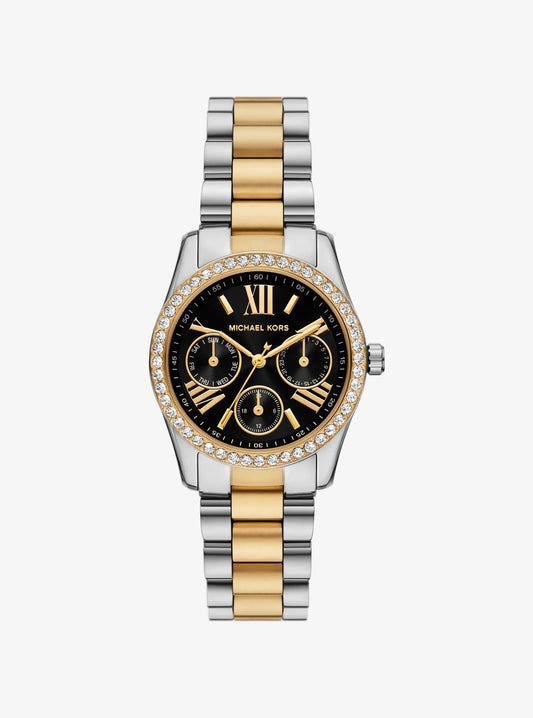 Women's Mini Lexington Pavé Two-Tone Watch MK4925