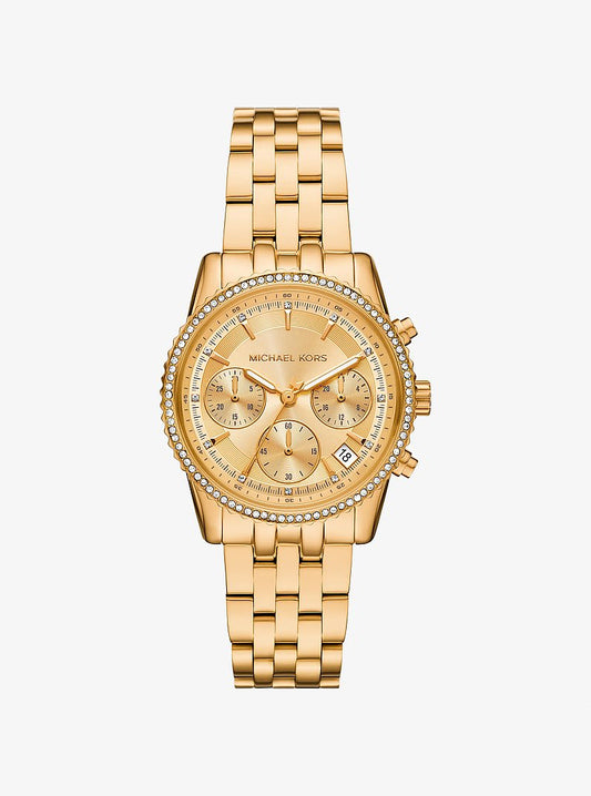 Women's Mini Bryant Pavé Gold-Tone Watch MK7530