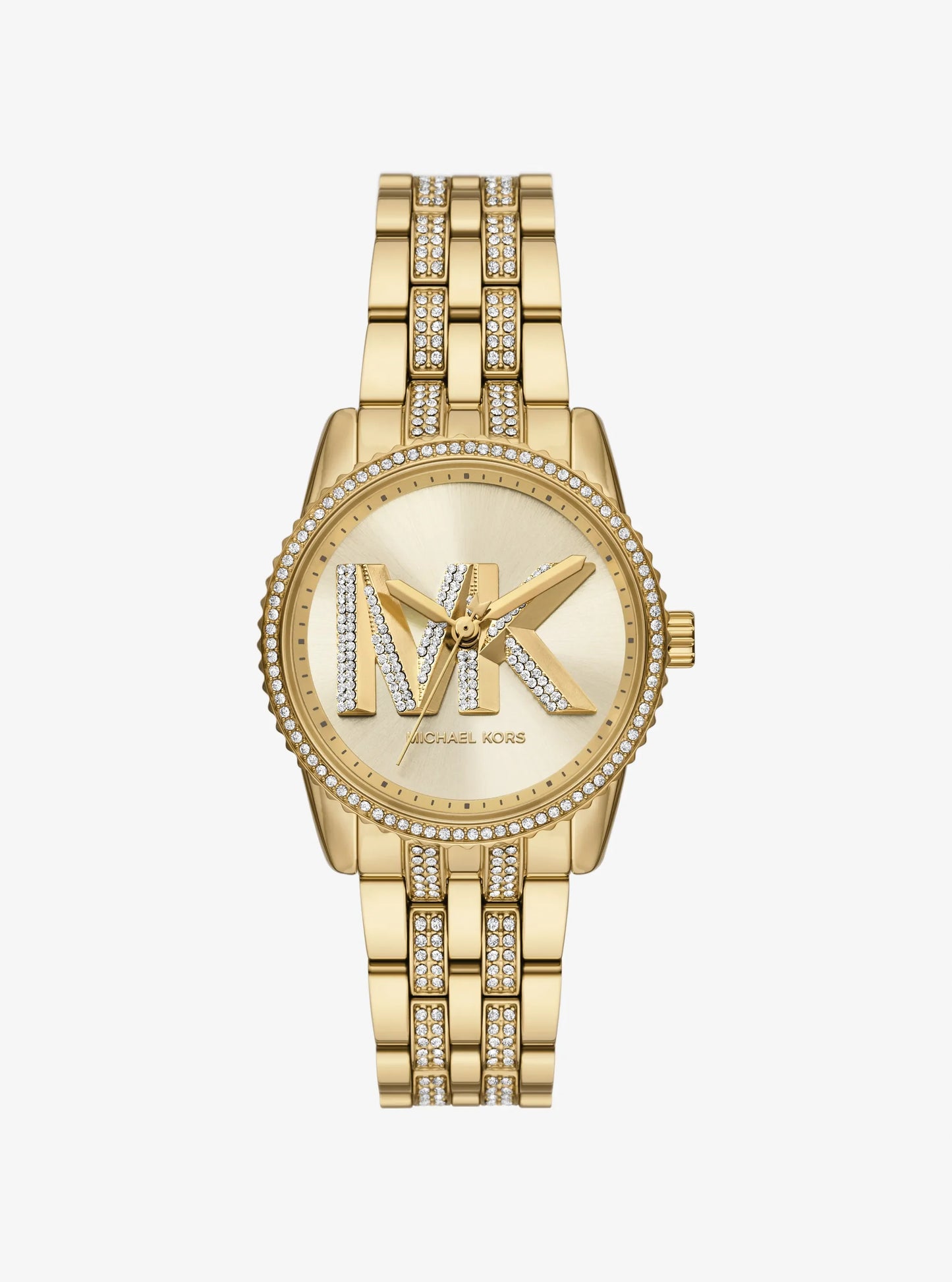 Women's Mini Bryant Pavé Logo Gold-Tone Watch MK7540