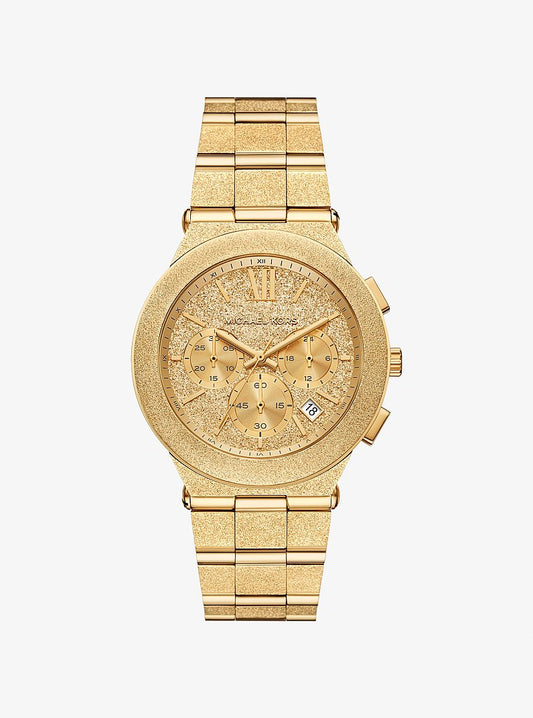 Women's Oversized Billie Frosted Gold-Tone Watch MK7556