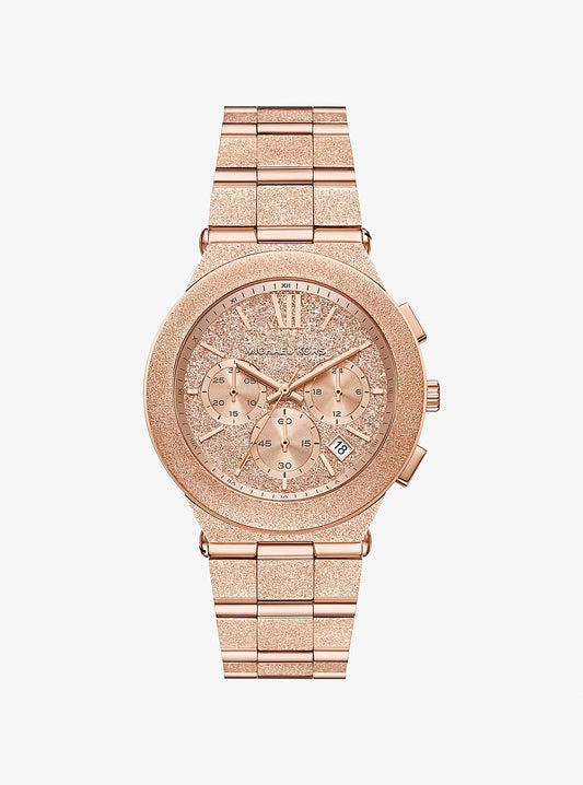 Women's Oversized Billie Frosted Rose Gold-Tone Watch MK7557