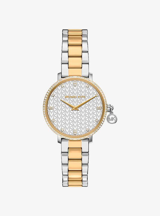 Women's Mini Pyper Pavé Two-Tone Watch MK7574