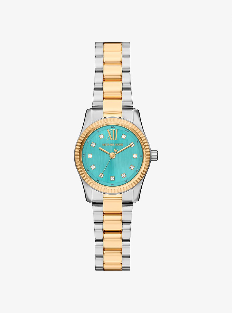 Women's Petite Lexington Pavé Two-Tone Watch MK7579