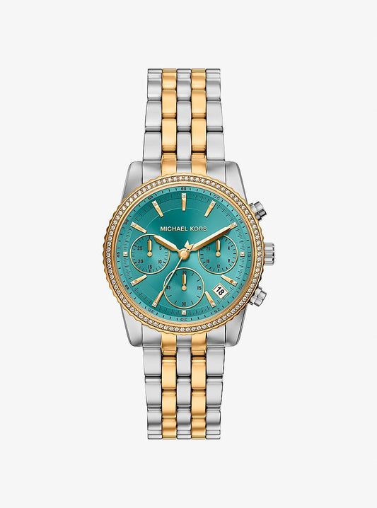 Women's Bryant Pavé Two-Tone Watch MK7582
