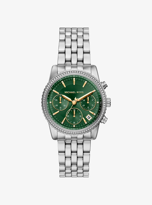Women's Bryant Pavé Silver-Tone Watch MK7583