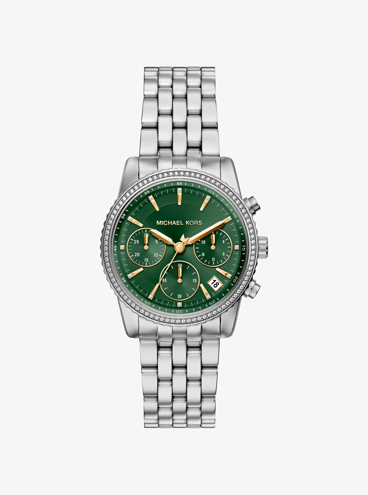 Women's Bryant Pavé Silver-Tone Watch MK7583