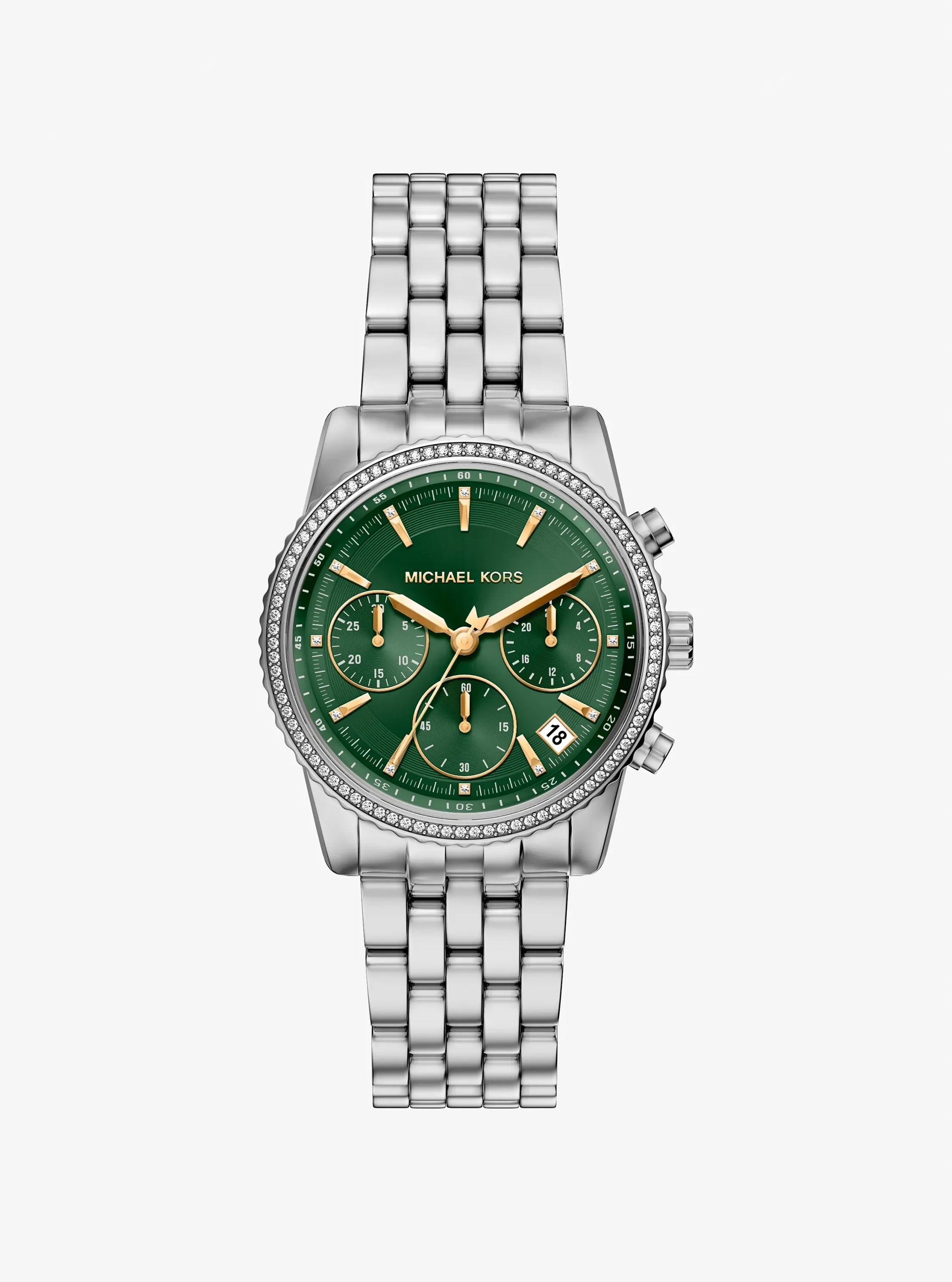 Women's Bryant Pavé Silver-Tone Watch MK7583