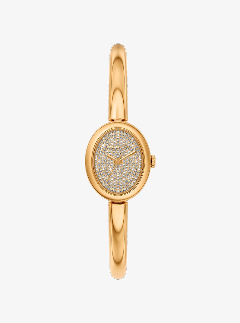 Women's Petite Maude Gold-Tone Bangle Watch MK7593