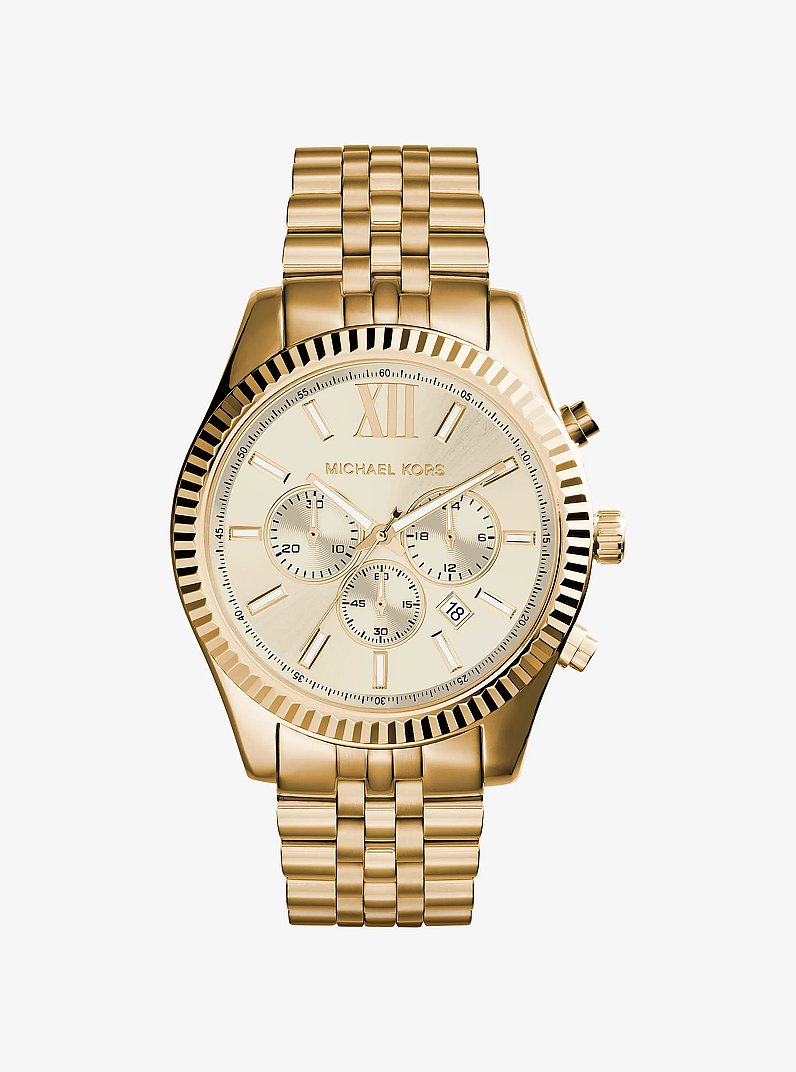Men's Lexington Gold-Tone Watch MK8281