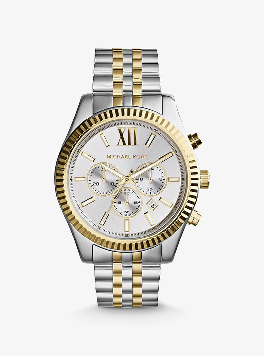 Men's Oversized Lexington Two-Tone Watch MK8344