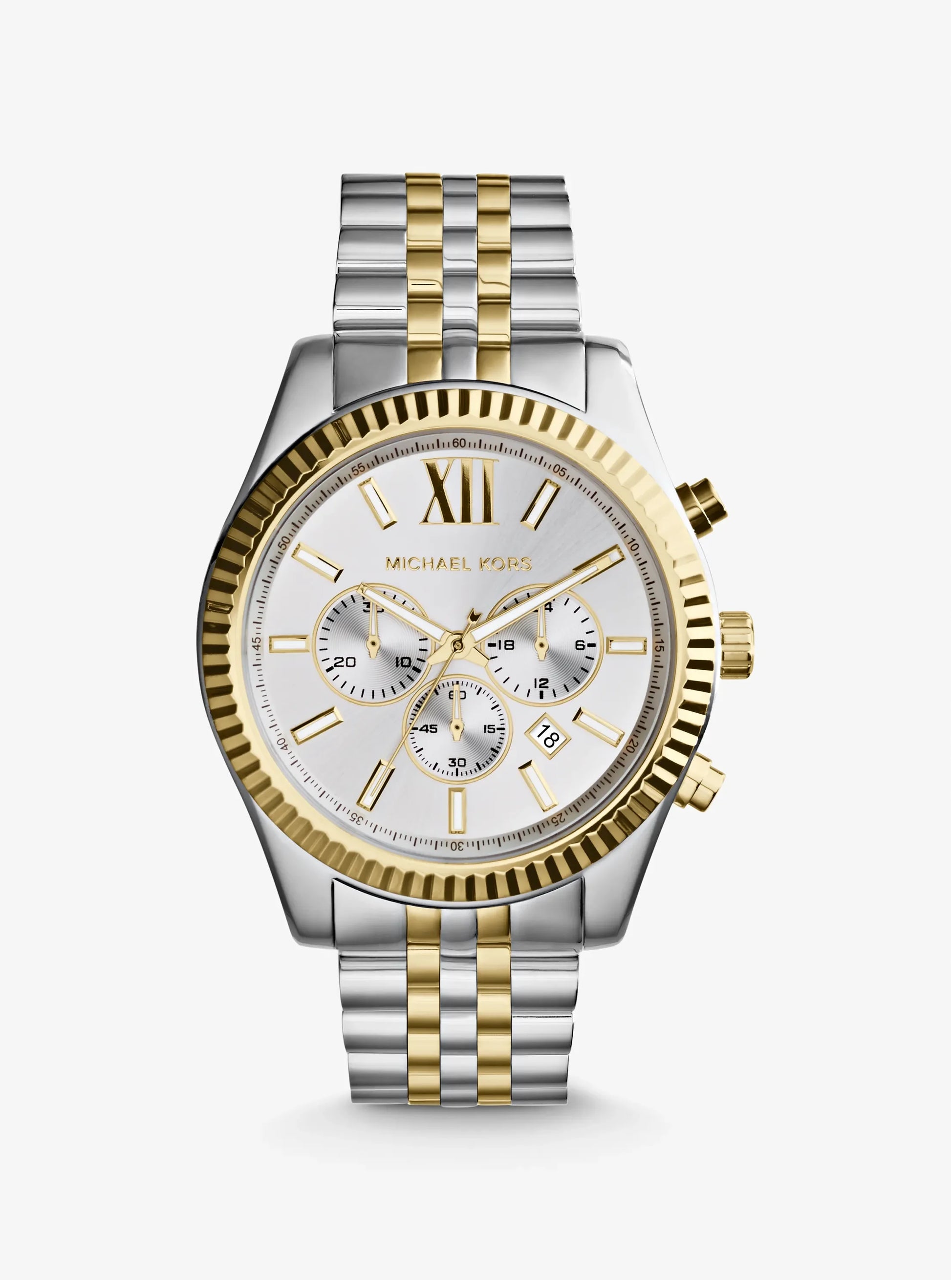 Women's Oversized Lexington Two-Tone Watch MK8344