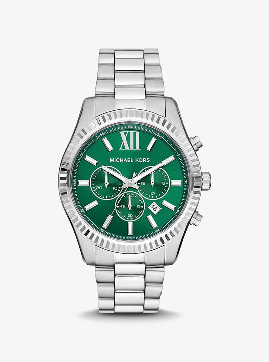 Men's Oversized Lexington Silver-Tone Watch MK9152