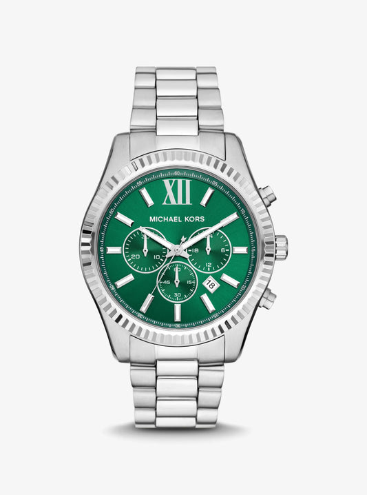 Women's Oversized Lexington Silver-Tone Watch MK9152