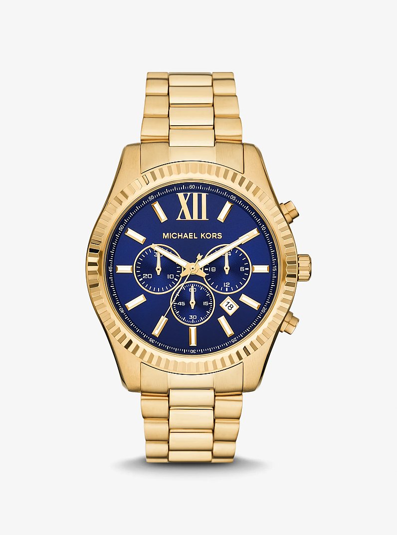 Men's Oversized Lexington Gold-Tone Watch MK9153