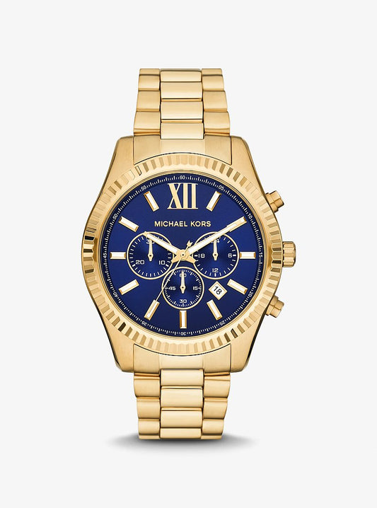 Men's Oversized Lexington Gold-Tone Watch MK9153
