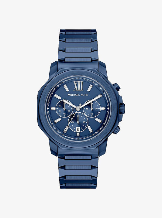 Men's Oversized Prescott Blue-Tone Watch MK9251