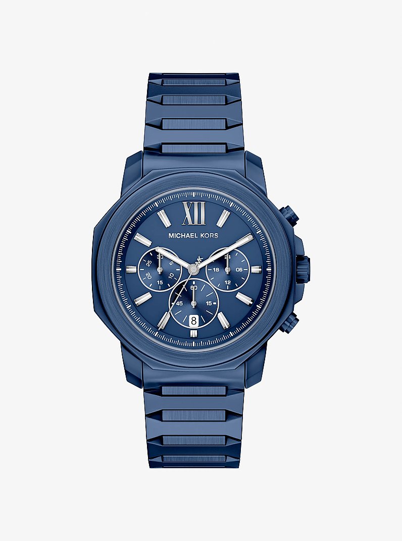 Men's Oversized Prescott Blue-Tone Watch MK9251