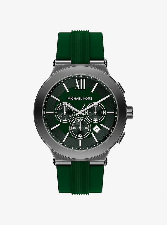 Men's Oversized Billie Gunmetal and Silicone Watch MK9255