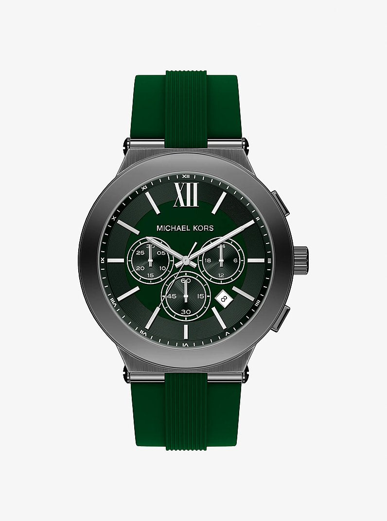 Men's Oversized Billie Gunmetal and Silicone Watch MK9255