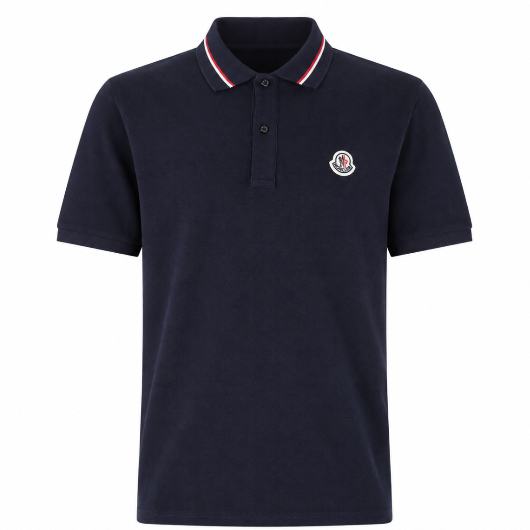 MONCLER LOGO POLO SHIRT NAVY BLUE by MONCLER APPAREL