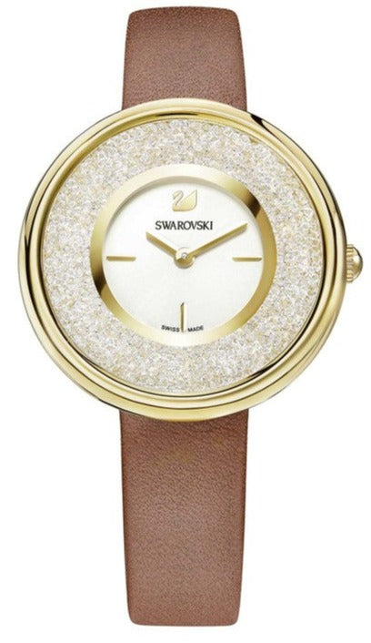 Swarovski Crystalline watch, Leather strap, Brown, 34 mm — product photo (5275040)