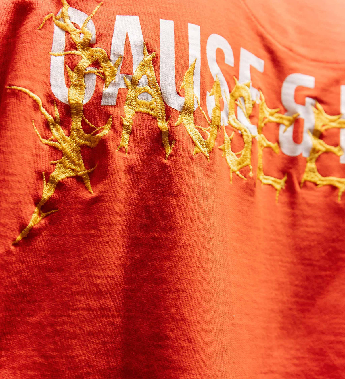 'Monstrosity' Distressed Metal Embroidered T-shirt by Cause & Effect
