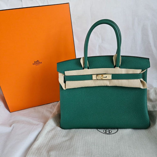 Hermès Birkin 30 – Vert Moyen Togo Leather with Gold Hardware - Zeuskicks
