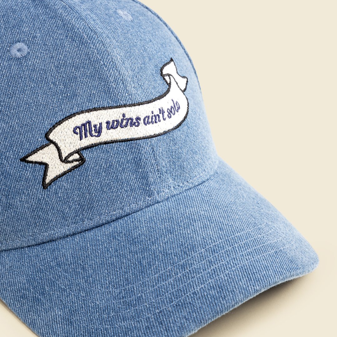 "Grateful for every hand that helped" denim cap by HUMBLEHEADS