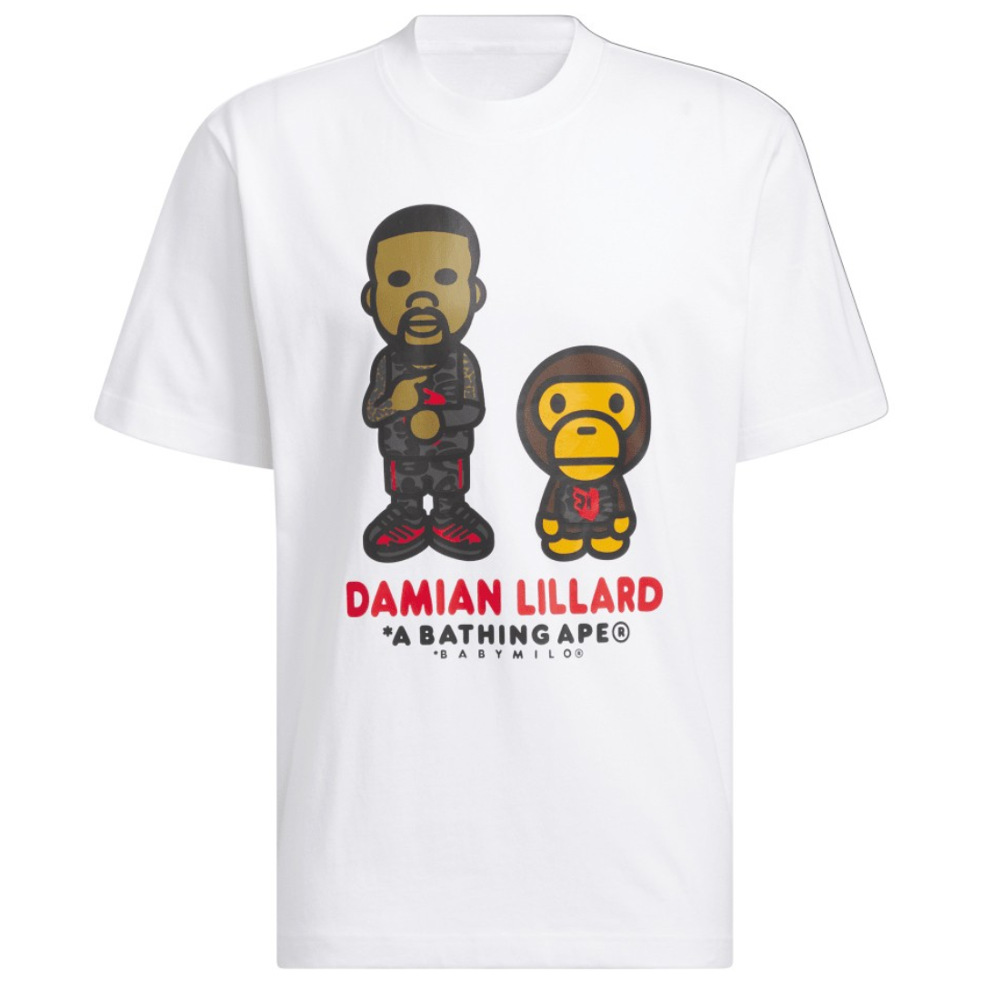 BAPE x Dame 9 Graphic White T-Shirt by BAPE