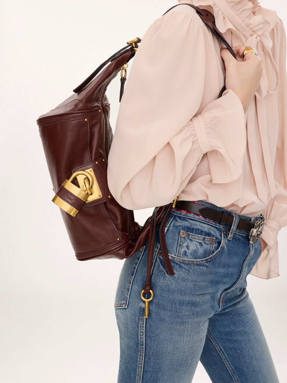 CHLOE Paddington crossbody bag in grained leather Crafty Brown by CHLOE