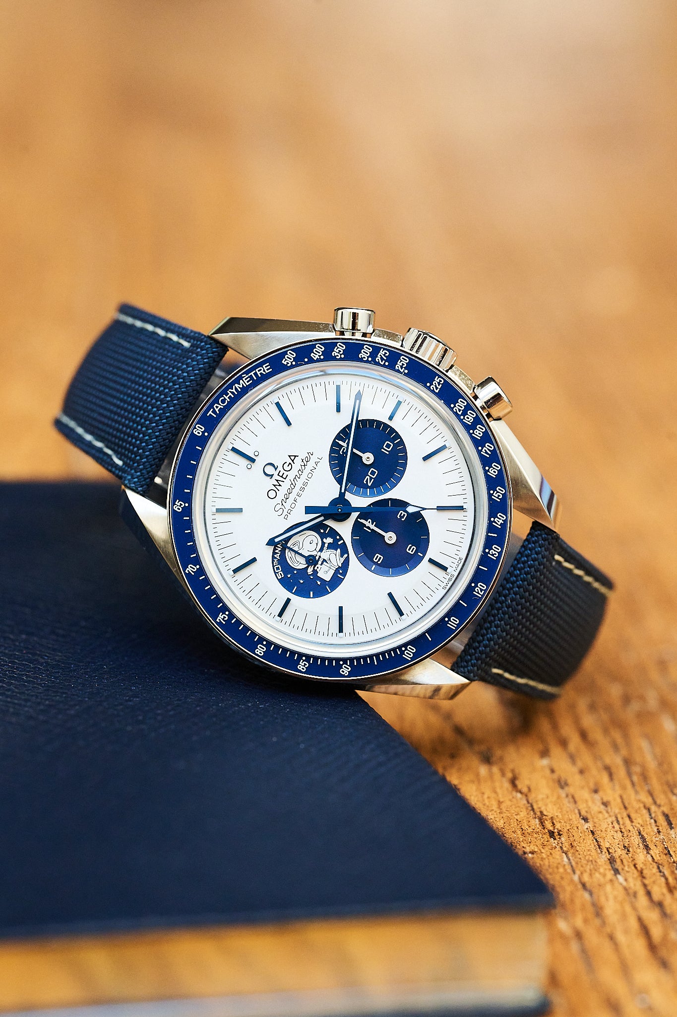 Men’s Omega Speedmaster "Silver Snoopy Award" 50th Anniversary Automatic Watch