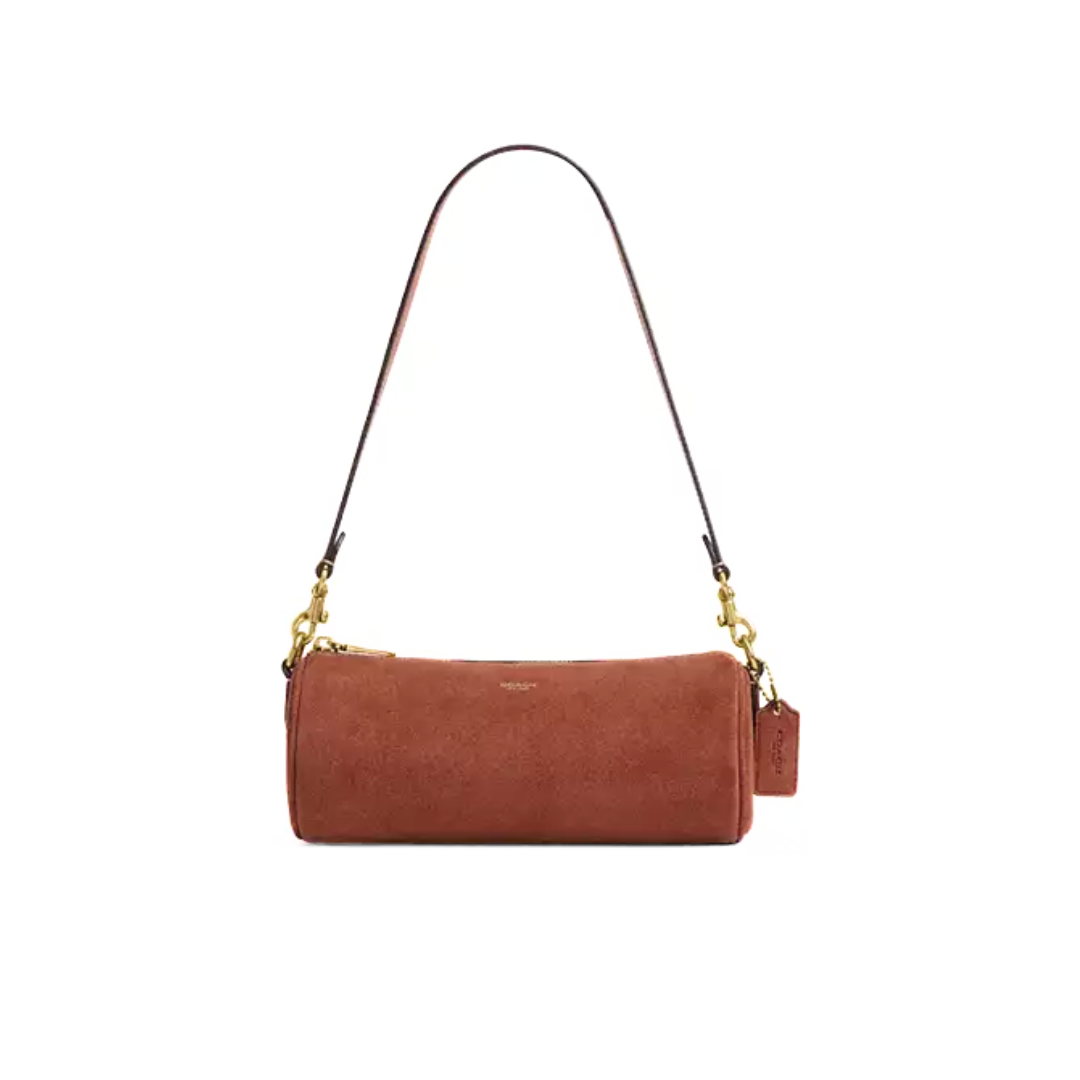 Coach Barrel Bag Brass Clay by COACH