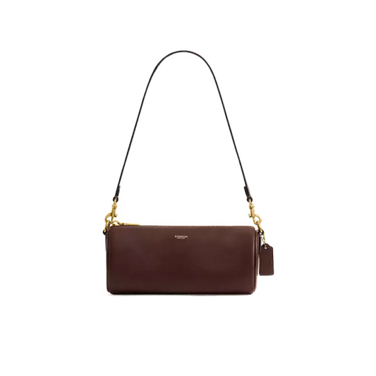 Coach Barrel Bag natural grain leather Brass Maple by COACH
