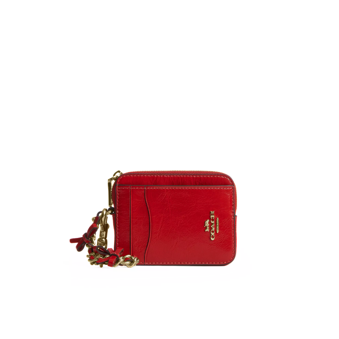 Coach Zip Card Case With Bows by COACH