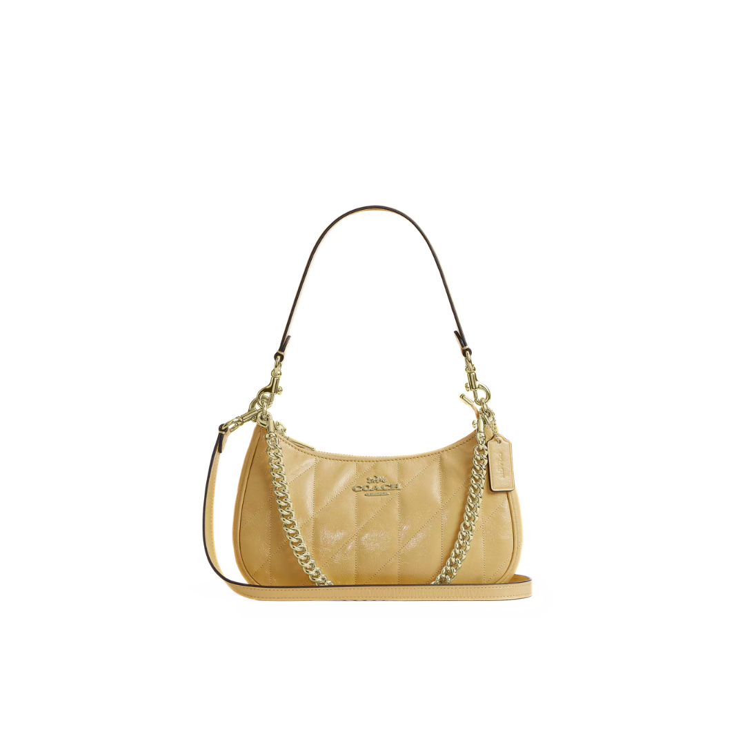 Coach Teri Shoulder Bag With Quilting Soft Yellow by COACH
