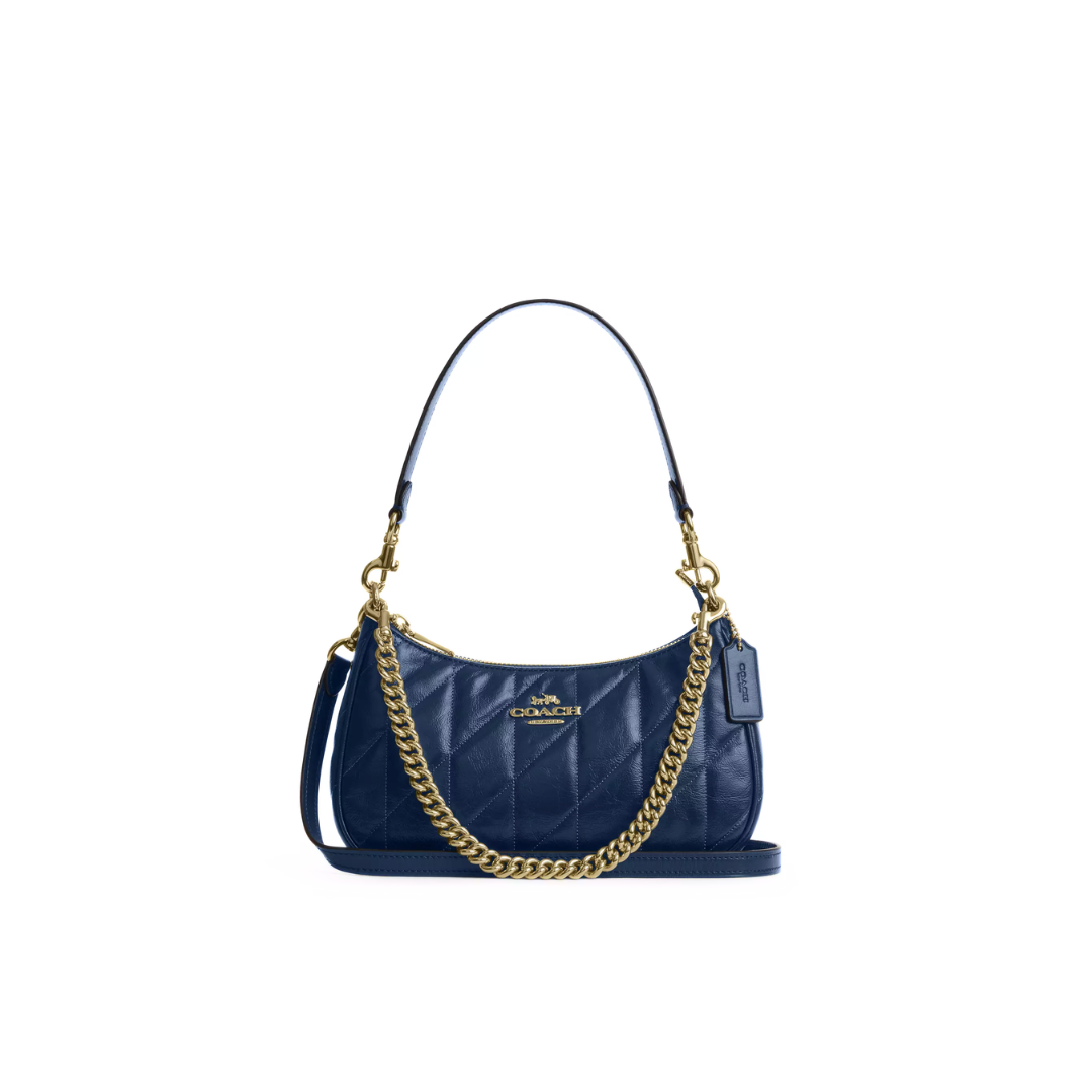 Coach Teri Shoulder Bag With Quilting Deep Blue by COACH