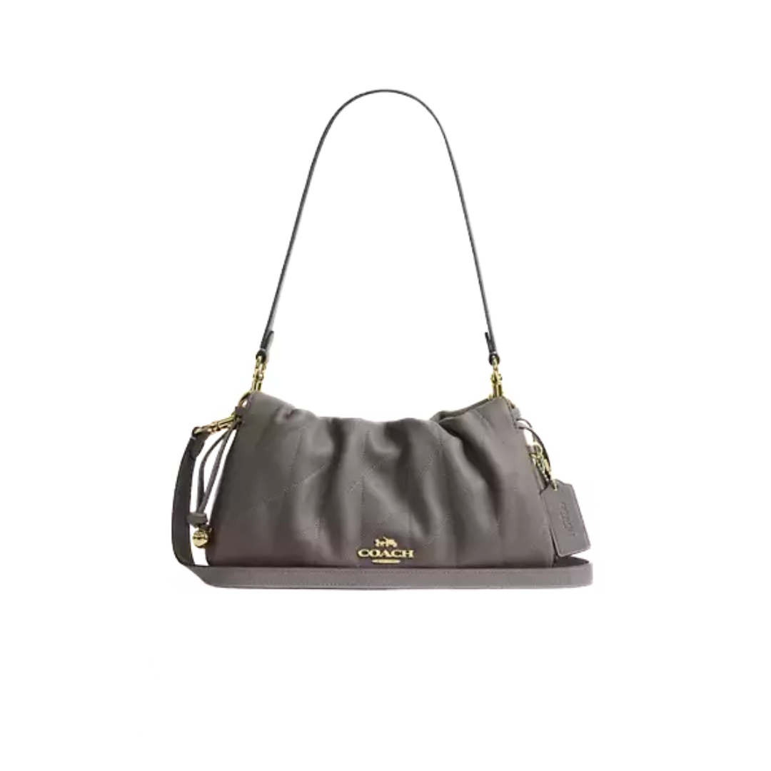 Coach Faye Shoulder Bag With Quilting nappa leather Gold Slate by COACH