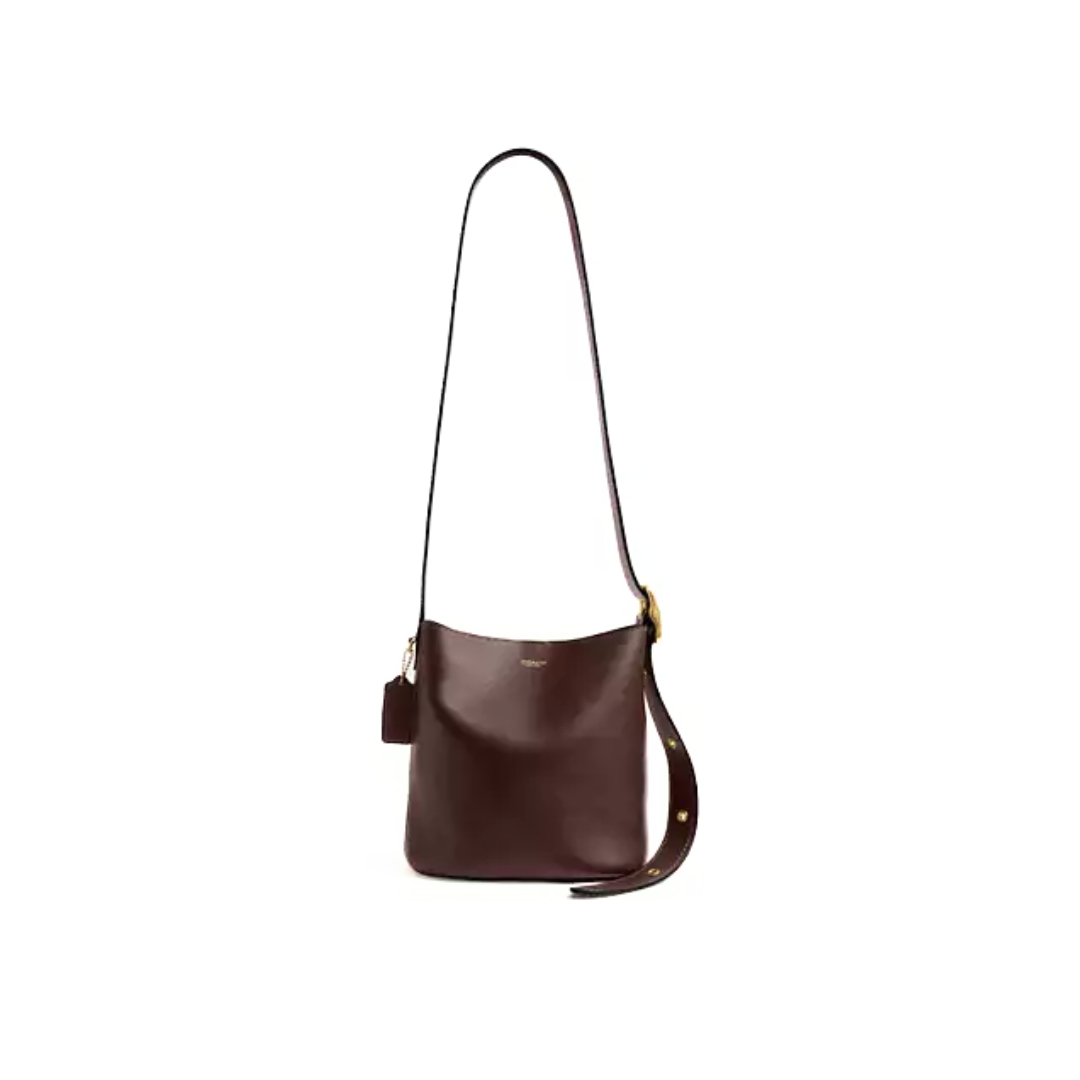 Coach Bleecker Bucket Bag 21 smooth leather Brass Maple by COACH