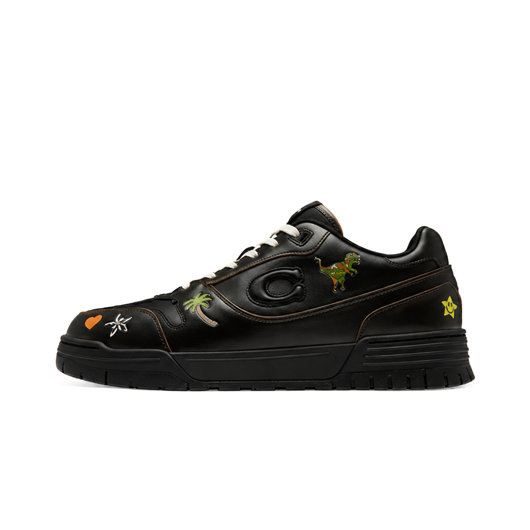 COACH Rexy 10th Birthday Soho Sneaker With Sticker Print Black Multi Silver by COACH SNEAKER