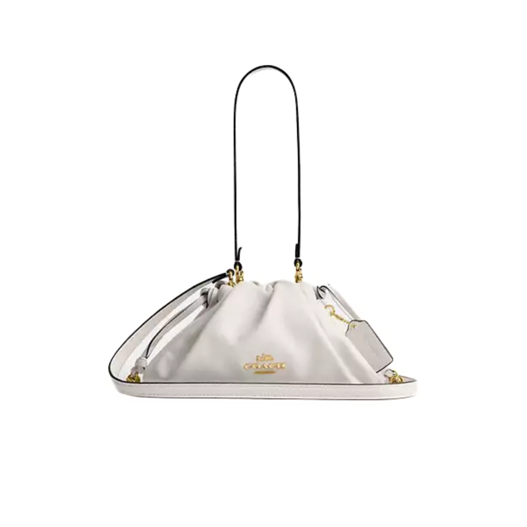 Coach Faye Shoulder Bag smooth leather Gold Chalk by COACH