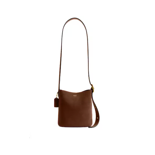 Coach Bleecker Bucket Bag 21 suede Brass Warm Brown by COACH