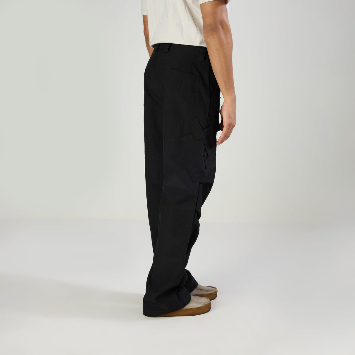 PARACHUTE PANTS TYPE-2 - BLACK by Warping Theories