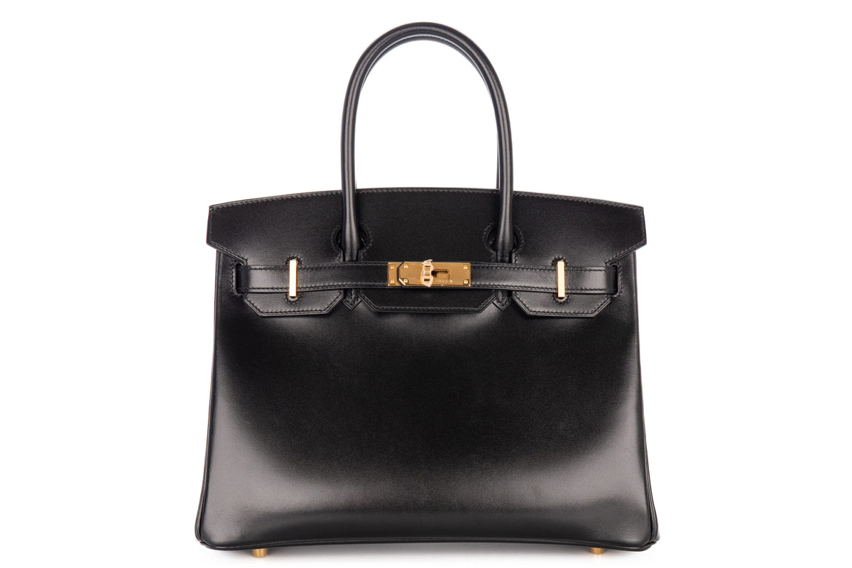Hermès Birkin 30 Noir - Black Box Leather Retourne Gold Hardware - view 1